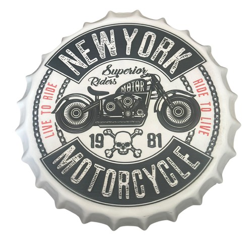 New york motorcycle bottle cap - york,