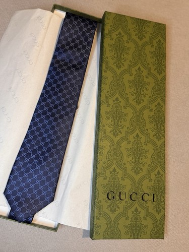 Gucci mens tie blue - mens, silk