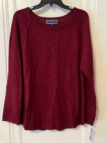 Sweater cotton maroon burgundy - maroon,