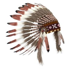 American Chief Indian Native Hat Decorative Headwear Headband for Cosplay Party