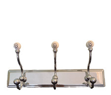 3 Hooks Chrome & Porcelain