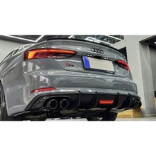 2016-2019 Audi A5 B9 Sline S5 Rear Diffuser Gloss Black Rear Bumper Spoiler