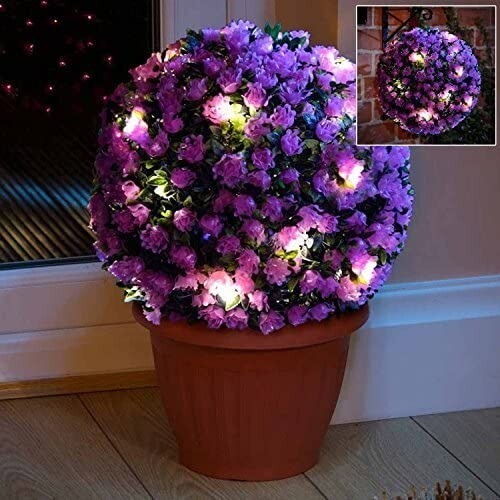 27cm purple topiary balls - 2,