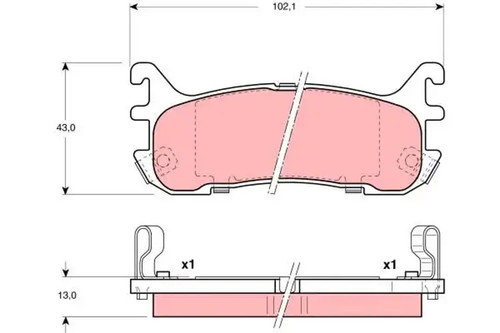 Brake pads gdb3129 trw for - brake,