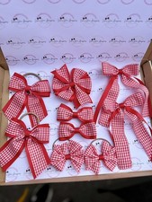 Red Gingham School Bow Saver