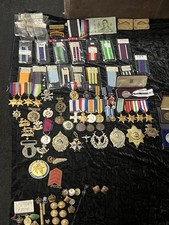 Massive Joblot Military Memorabilia WW1 WW2 British Army Medals Medals Etc #4