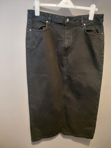 Black denim midi skirt - , f&f