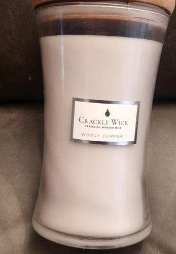 Crackle wick tall candle 606g - tall,