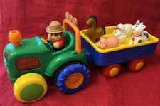 Old MacDonald Tractor with Farmer and 5X Animals. Sound, Light & Movement