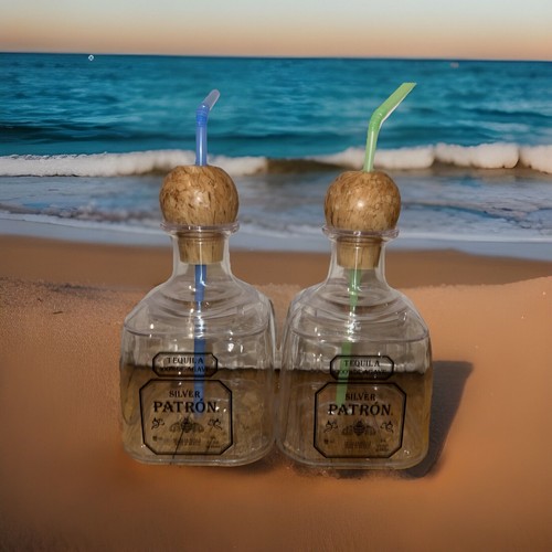 Patron tequila acrylic bottle - tequila,