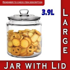 Glass Jar with Lid Cookie Storage Jar Vintage Style Olympia Biscotti 3.8 Litre