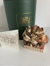 Vtg Harmony Kingdom SIGNED Peter Calvesbert House Party Badger Pig Fox Figurine