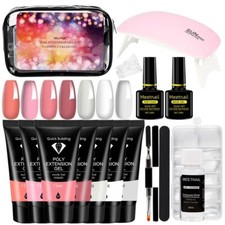 16pcs Poly Gel LED UV nail Lamp Builder Nail Extension Kit