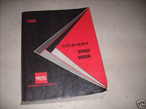 1993 gmc safari van service - 1993,