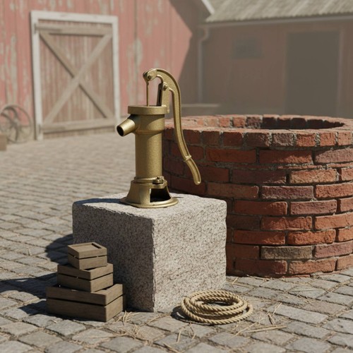 Cast iron hand pump - cast,