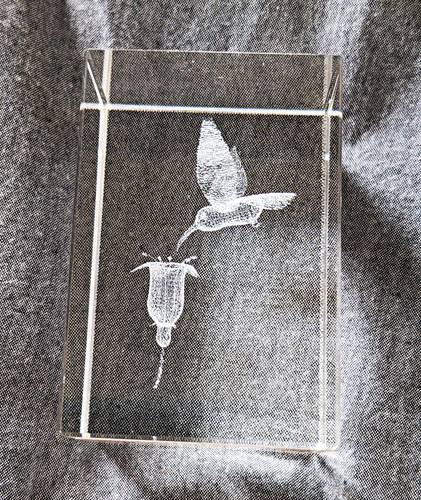 Laser etched crystal glass - etched,