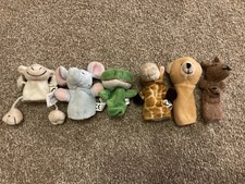 6 Finger Puppets - Frog, Giraffe, Bear, Elephant, Kangaroo, Sheep