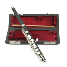 Premium C Key Piccolo Flute Instruments w/ Storage Case Cleaning Cloth Beginner