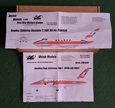 Two Welsh Model  1/144 Resin Kits.  H.p. Jetstream T.1  &  H.S.Dominie T.1