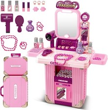deAO Kids Dressing Table, Pink