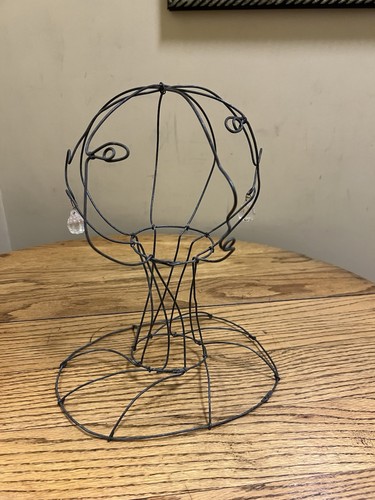 Vintage wire wig hat stand - wire,