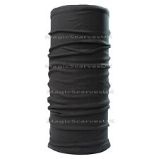 Black Neck Warmer Tube Snood Scarf Biker Cotton Face Mask Bandana Balaclava