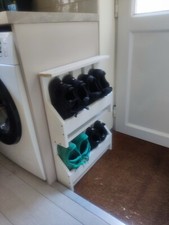 2 Tier Shoe Rack Tall Storage Shelf Unit Cabinet Home Organiser Footwear Stand