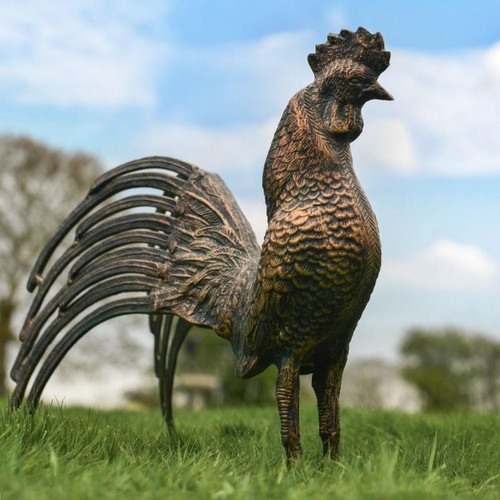 Cast aluminium rooster - rooster, garden