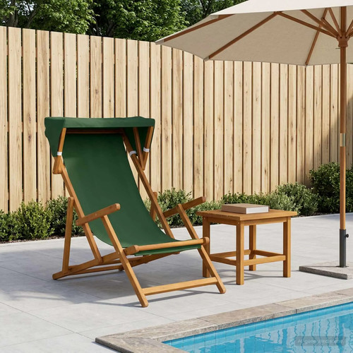 Walplus green deck chair - green, 3