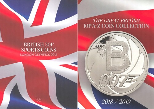 British 50p olympic coin - british, album