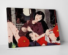 Japanese Girls Red Blood Canvas Art Wall Art Print Picture Fine Art Decor -C53