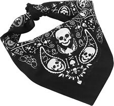 Black Bandana Head Scarf with