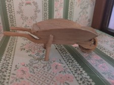 Handmade Wooden Wheelbarrow Dolls House Miniature