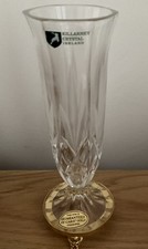 KILLARNEY CRYSTAL BUD VASE WITH 24k GOLD FOOTED BASE