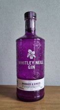 EMPTY WHITLEY NEILL RHUBARB & GINGER GIN BOTTLE  -UPCYCLE/CRAFTS- PURPLE GLASS 
