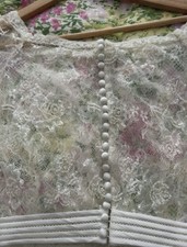 Elegant ivory Wedding Bolero Lace with beads and sequins