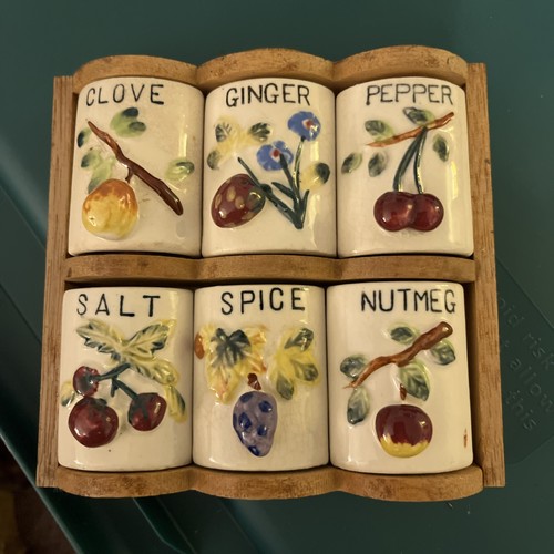 Vintage ceramic spice set - ceramic,