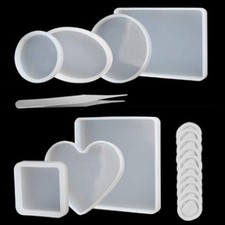 18 Pcs Resin Silicone Moulds,Silicone Moulds for Resin Casting,Epoxy Resin Mold