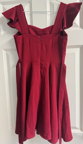 Burgundy red ruffle - burgundy,