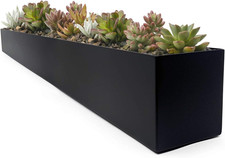 32" Modern Black Steel Trough