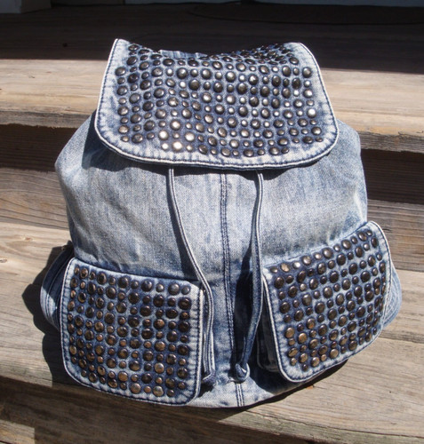 Street level denim backpack - level,
