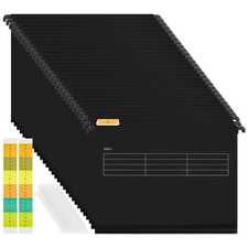 30 Pack Suspension Files A4 Black Filing Cabinet Dividers Hevy Duty Hanging File