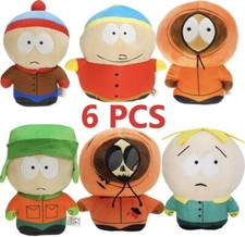 6 PCS South Park Plush Cartoon Plush Doll Stan Kyle Kenny Cartman Bundle 20cm