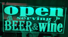 man cave Bar Open LED sign