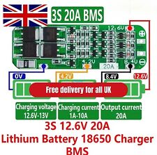 3S 12.6v 20A Li-ion Lithium Battery 18650 Charger PCB BMS Protection Board