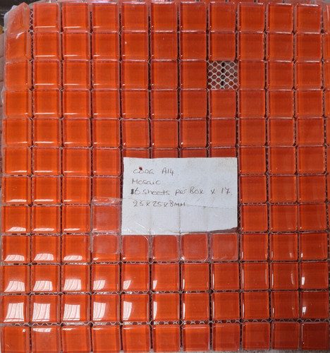 Orange mosaic sheet - orange,