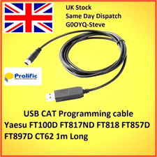 USB CAT Cable FT-100D FT-817 FT-818 FT-857D FT-897D FT-100D FT-817ND CT-62 1m