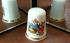 Finsbury China thimble - Sing a song of sixpence - Great condition.