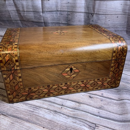Antique walnut tunbridge ware - walnut,