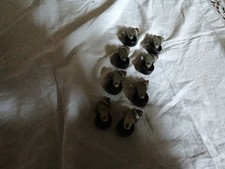 8 X Vintage castor Chair/Furniture Wheels,Bakelite Wheels